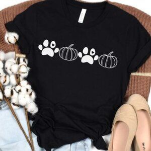 Halloween Dog Paw TShirt, Dog Lover Tee, Dog Dad Gift, Tshirt Gift